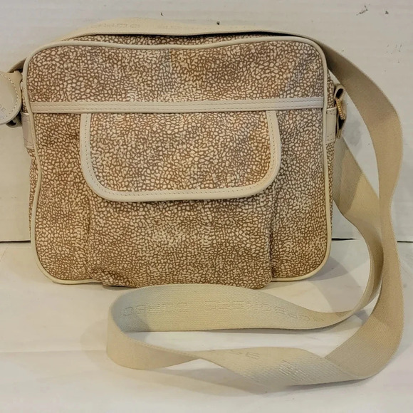 BORBONESE QUAIL PATTERN CROSSBODY HANDBAG - Picture 1 of 6